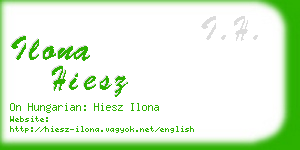 ilona hiesz business card